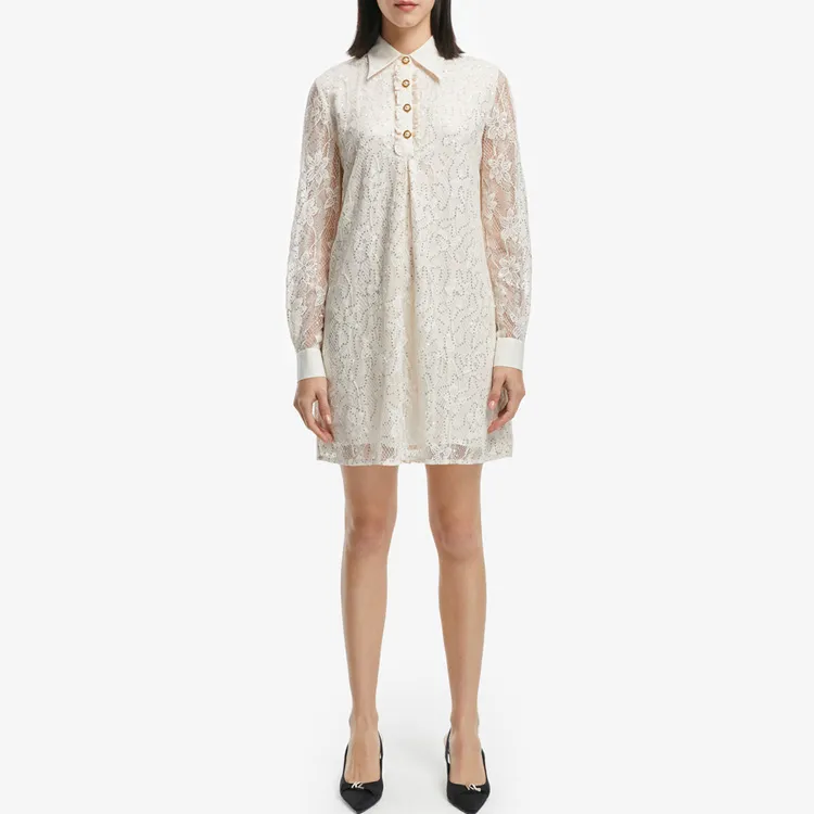 KARL LAGERFELD / Karl Lagerfeld Jeans Long-Sleeved Dresses Women's White-2