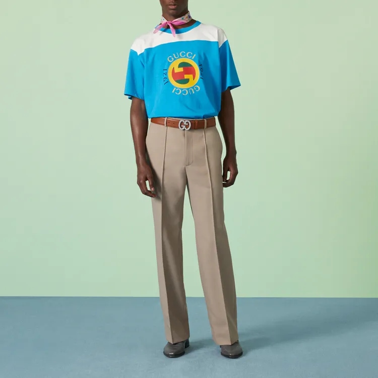 GUCCI T Shirts Men Light Blue-3