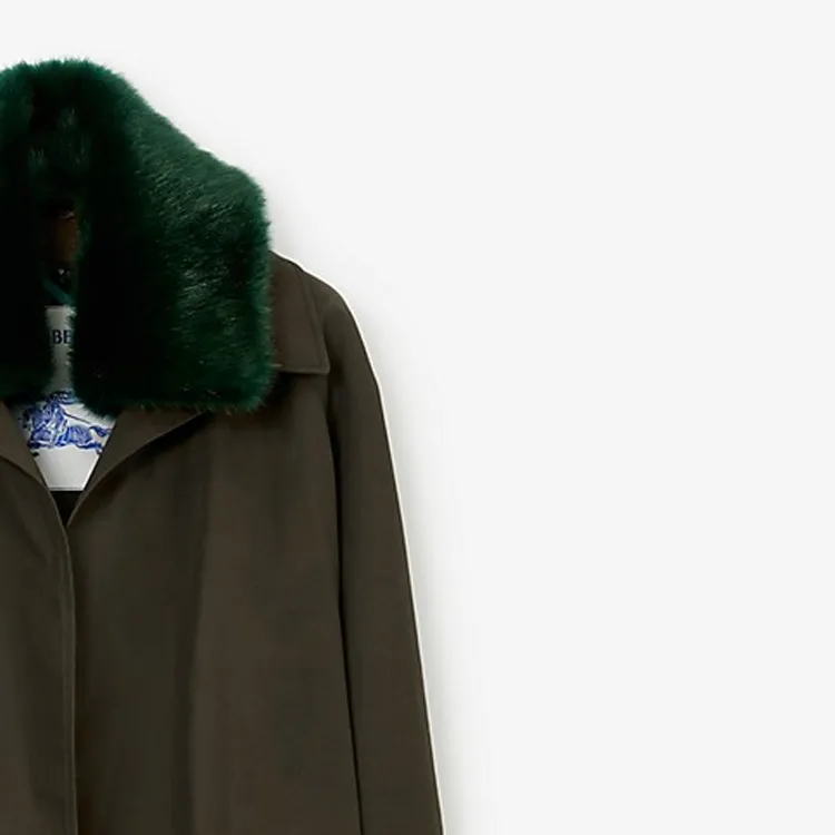 Burberry Shearling Belted Waist Long Sleeved Trench Coat-3