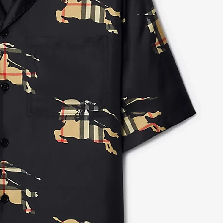 Burberry Shirts Men Black-4