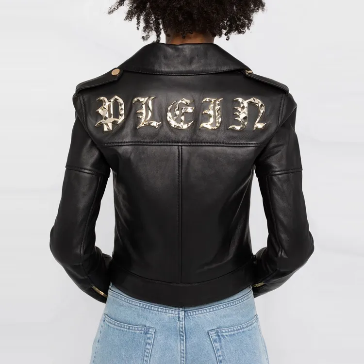 PHILIPP PLEIN Leather Biker Jacket-3