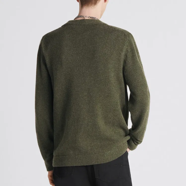 DIOR Homme Logo Patch V Neck Cardigan-4