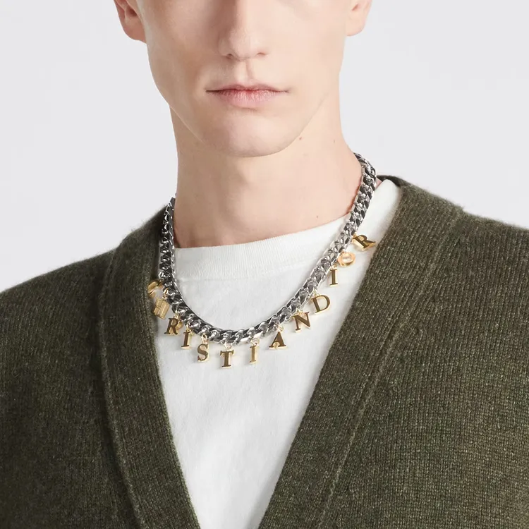 DIOR Homme Logo Patch V Neck Cardigan-5