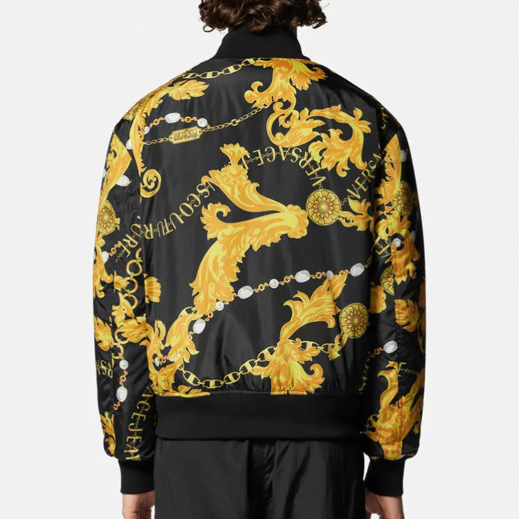 VERSACE JEANS FW23 Baseball Jacket Men's Black-3