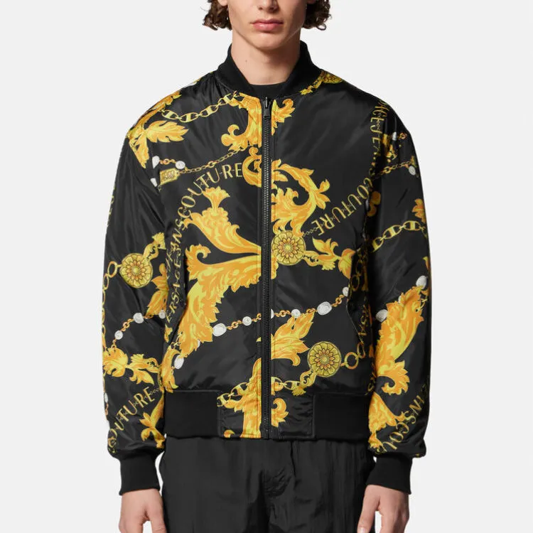 VERSACE JEANS FW23 Baseball Jacket Men's Black-2