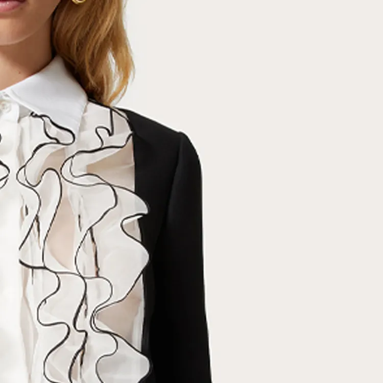 Valentino Ruffled Long-Sleeved Mini Dress-5