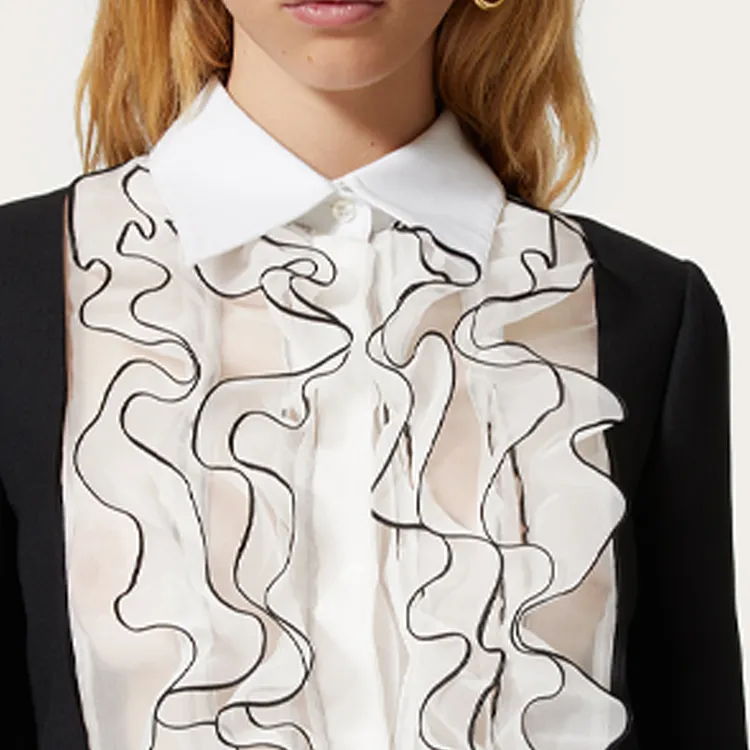 Valentino Ruffled Long-Sleeved Mini Dress-4