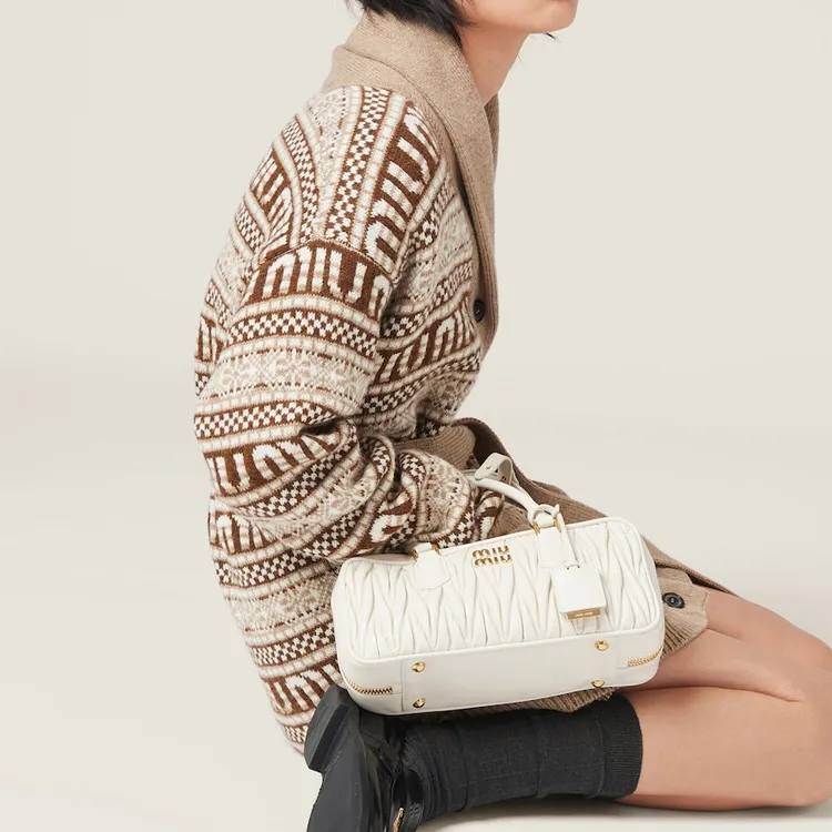 MIU MIU Button Up Belted Cardigan-2