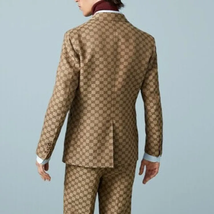GUCCI Gg Supreme Linen Blazer-3