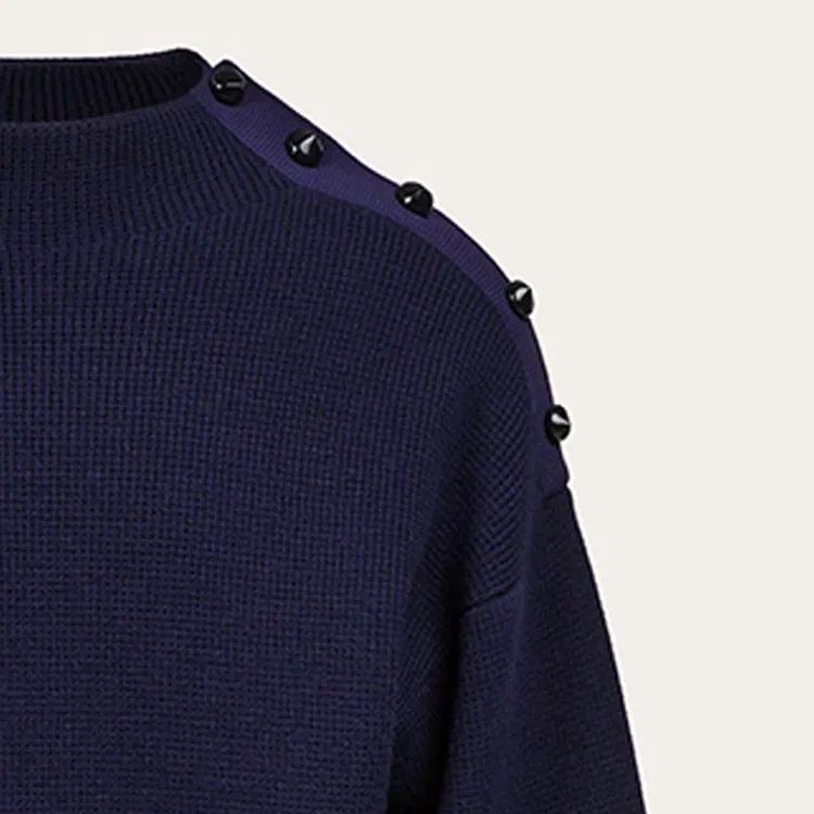 Ferragamo Studded Mock neck Knitted Jumper-4