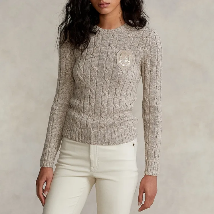 Polo Ralph Lauren Sweaters Women's Light Gray Brown-2