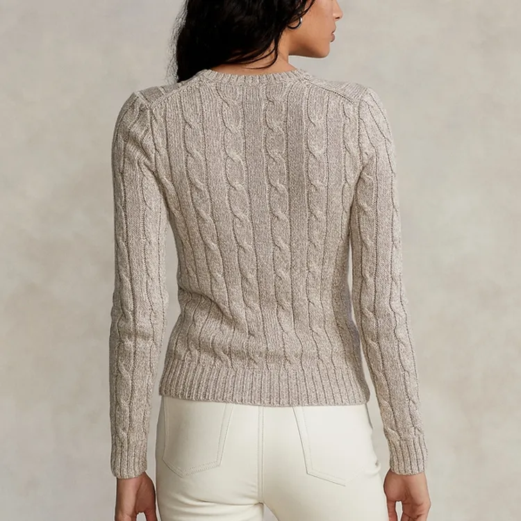 Polo Ralph Lauren Sweaters Women's Light Gray Brown-3