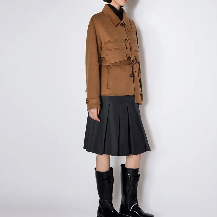 CARVEN FW23 Jackets Coats Women's Camel-4