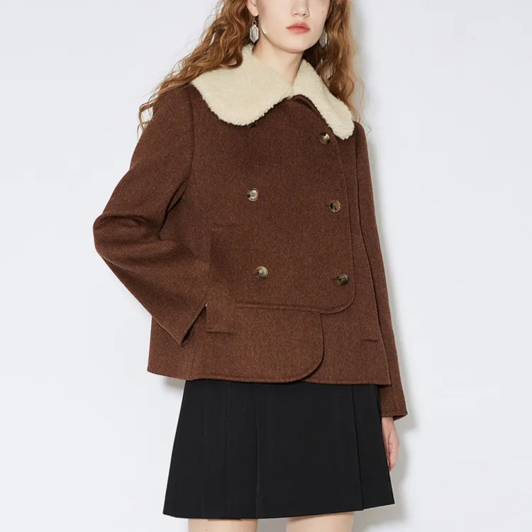 CARVEN FW23 Jackets Coats Women's Brown-4