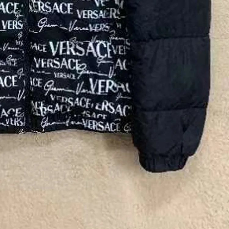 VERSACE Down Jacket Men's Black-6