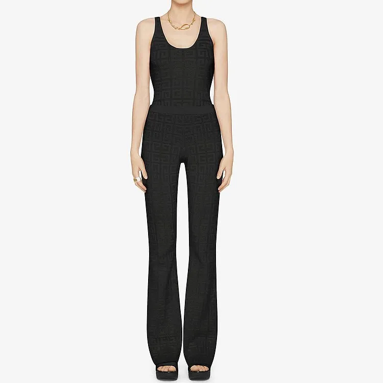 Givenchy 4G Jacquard Flared Pants-1
