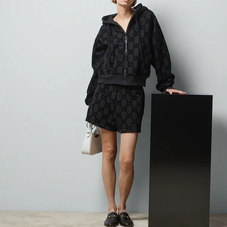 GUCCI Interlocking-G Cropped Hoodie-1