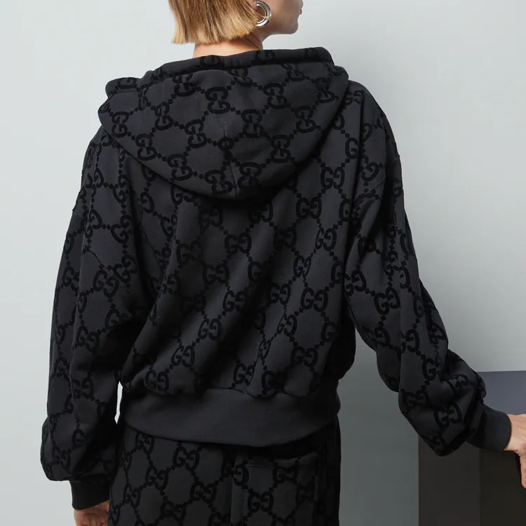 GUCCI Interlocking-G Cropped Hoodie-3