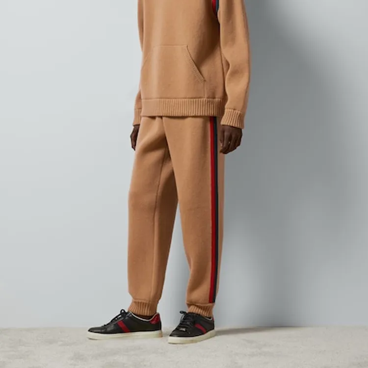 GUCCI SS24 Casual Pants Men's Khaki-3