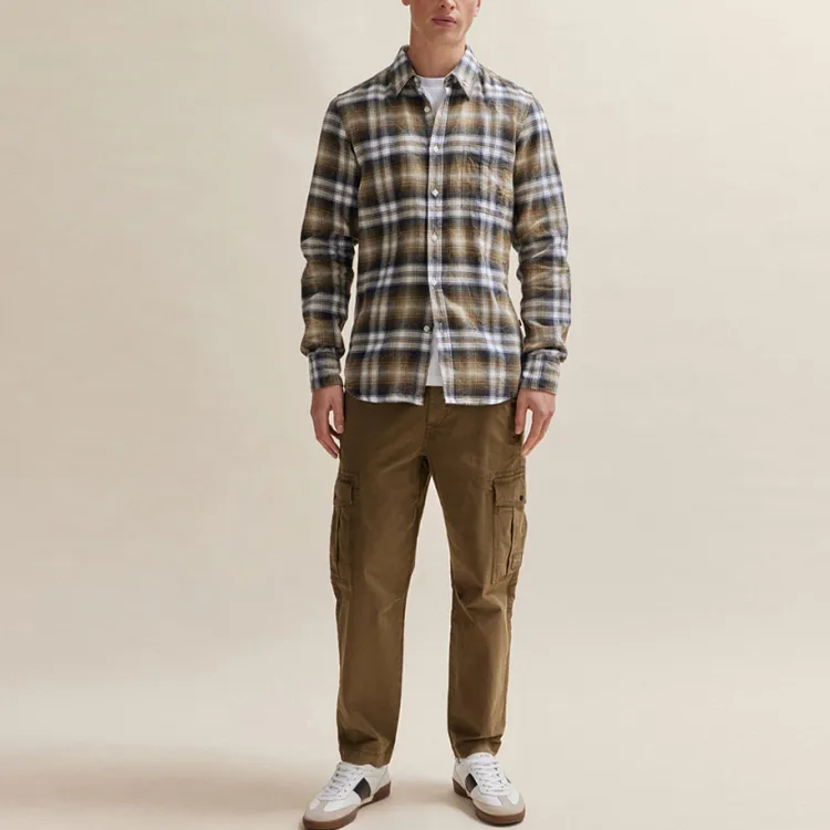 HUGO BOSS Plaid Flannel Cotton Shirt-2