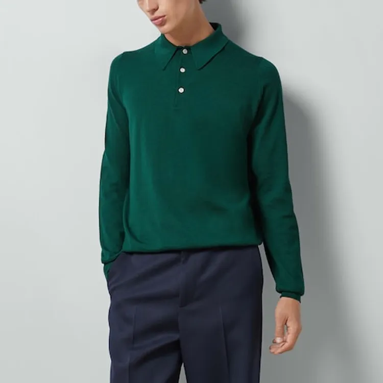 GUCCI Logo Embroidered Collared Sweater-3