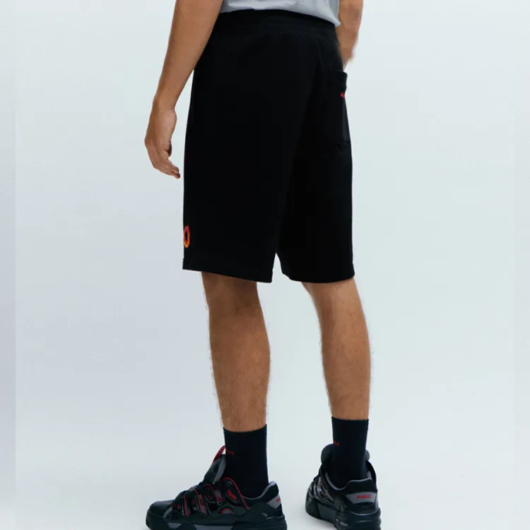 HUGO BOSS Flame Logo print Cotton Shorts-3