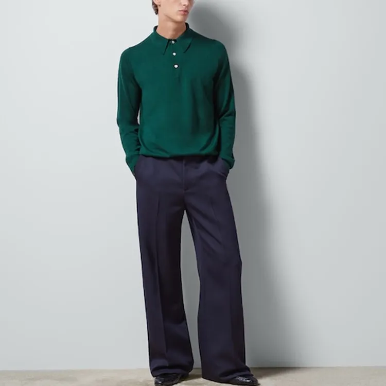GUCCI Logo Embroidered Collared Sweater-2
