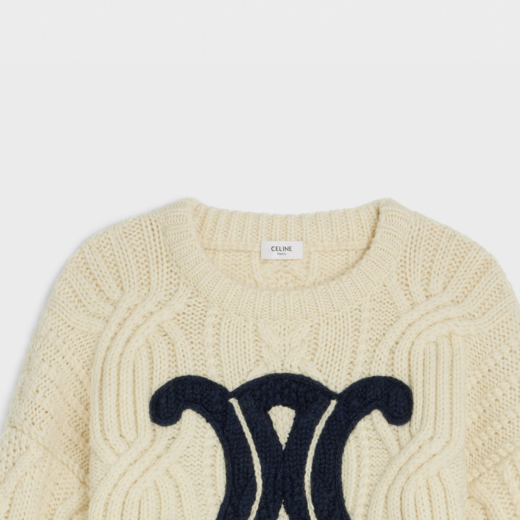 最終値下げ【CELINE】TRIOMPHE WOOL SWEATER