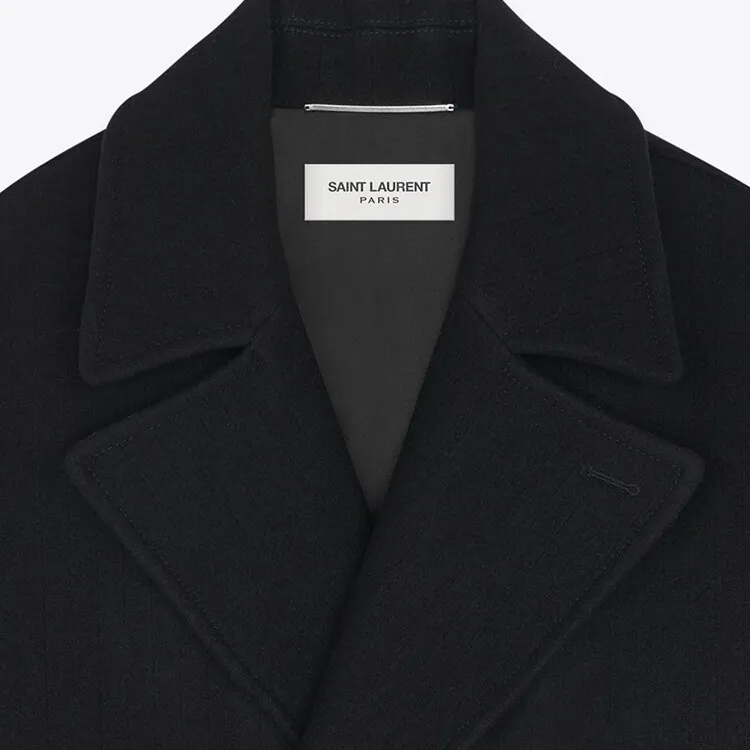 SAINT LAURENT Coats Men Black-4