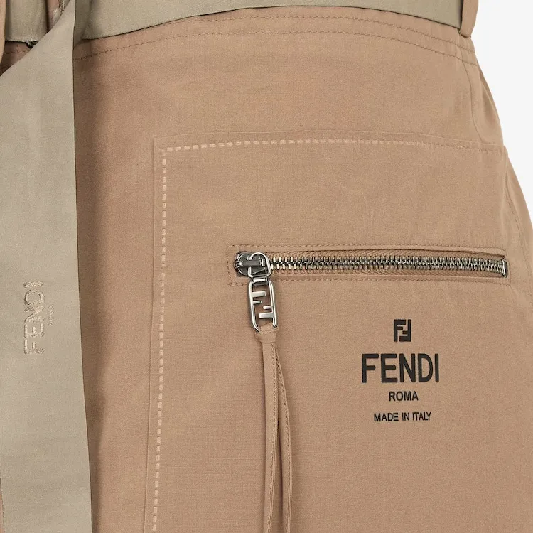 FENDI Logo Printed Belted Skirt-3