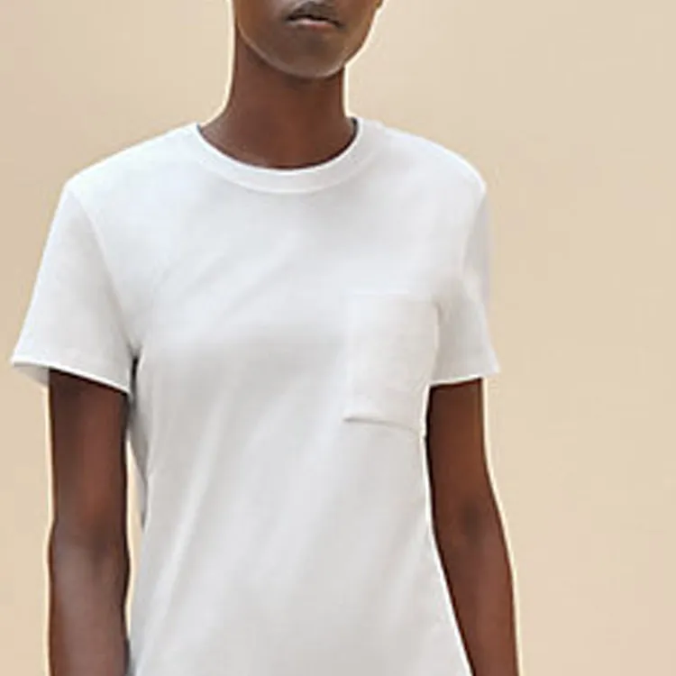 HERMES Short Sleeved Dresses Women's White-3