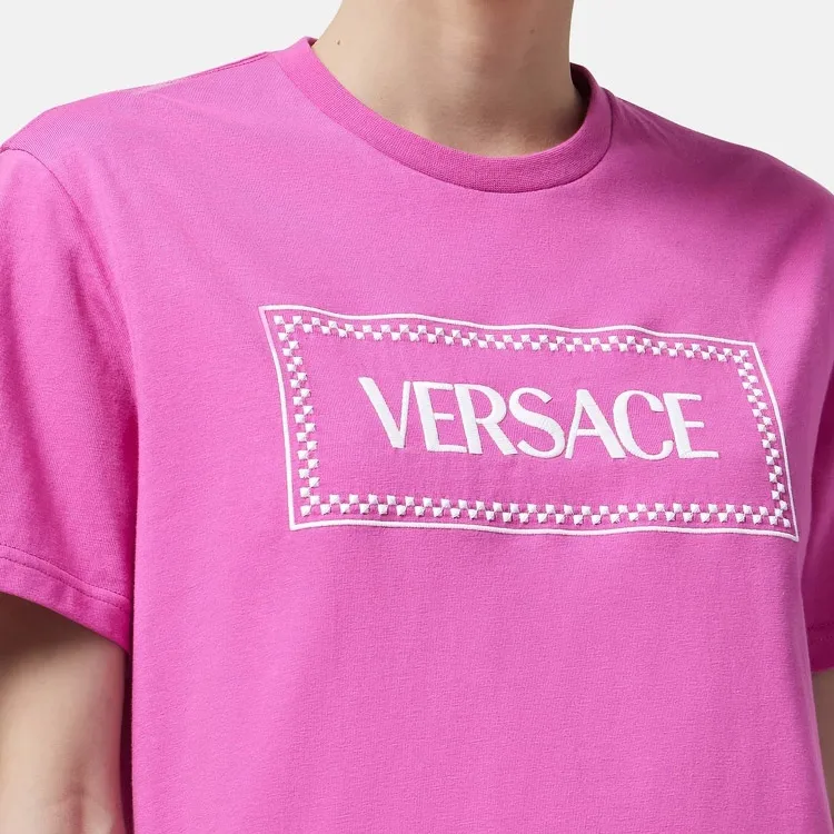 VERSACE Logo Printed Crewneck T Shirt-3