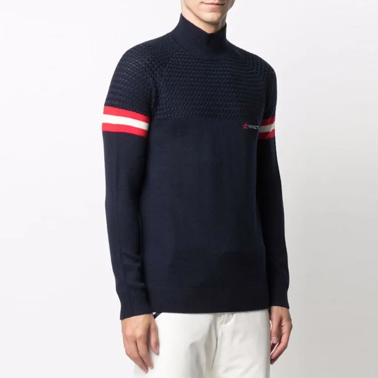PERFECT MOMENT Textured Yoke Mock Neck Jumper-8