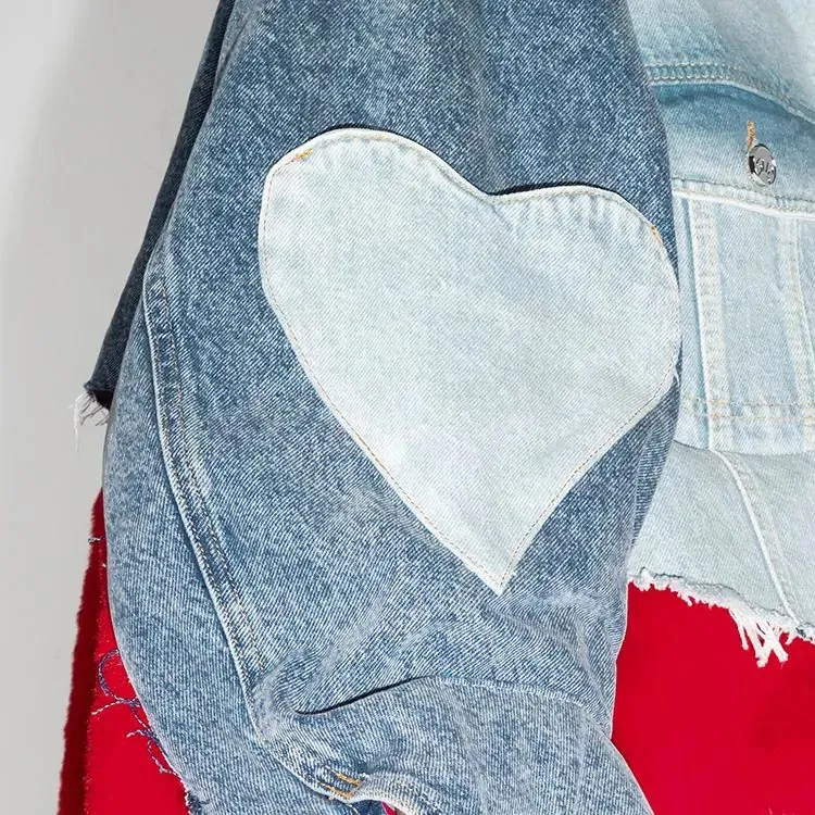 NATASHA ZINKO Faux Fur Denim Jacket-5