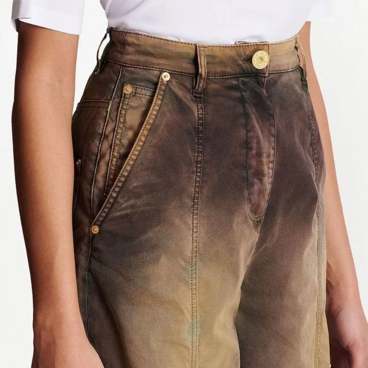 BALMAIN Tie dye Print Tapered Jeans-4