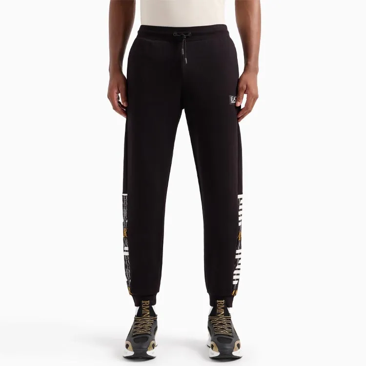 EMPORIO ARMANI EA7 SS24 Knitted Sports Pants Men's Black-1