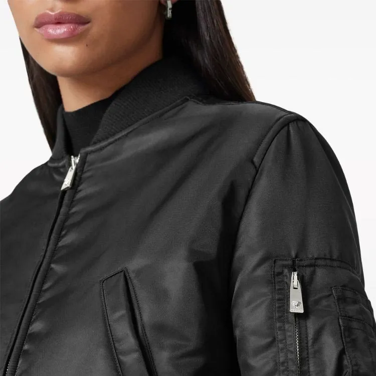 VERSACE Padded Cropped Zipped Bomber Jacket-4