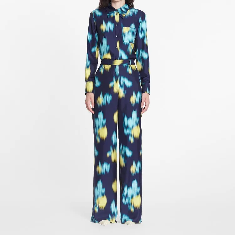 Lanvin Motif Printed Straight Leg Pants-1