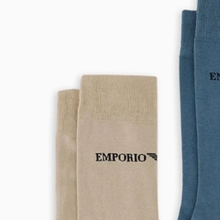EMPORIO ARMANI SS24 Mid Calf Socks Men's 3 Pack-4