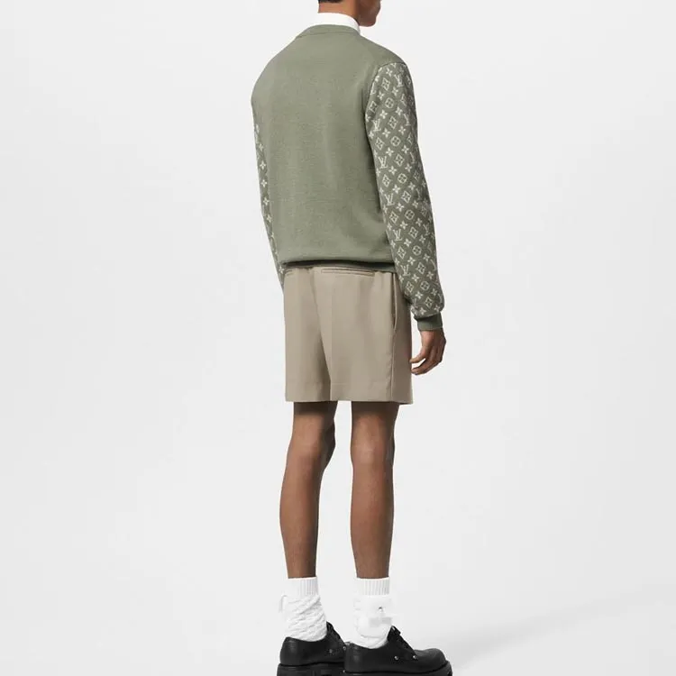 LOUIS VUITTON Long Sleeved Cashmere Mix Signature Crewneck-3