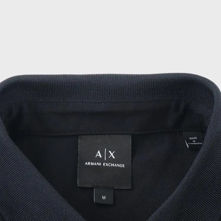 ARMANI EXCHANGE SS24 Polo Shirt Men's Navy Blue-3
