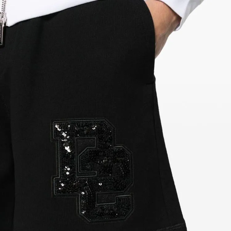 DSQUARED 2 D2 Patch Elastic Waist Track Shorts-4
