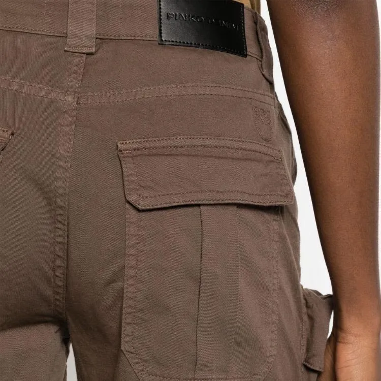 PINKO SS24 Casual Shorts Women's Brown-3