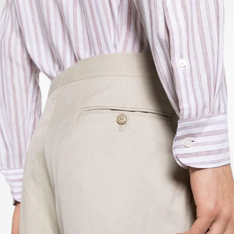 Canali Adjuster Mid rise Tapered Trousers-4