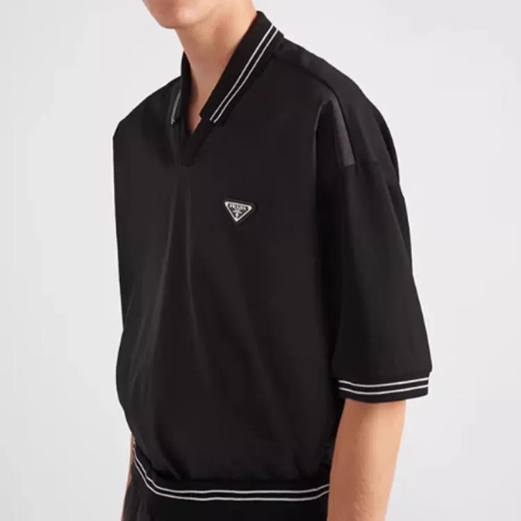 PRADA FW23 Polo Shirt Men's Black-1