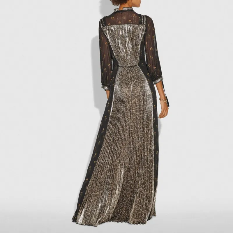COACH Long-Sleeved Dresses Women's Black-2