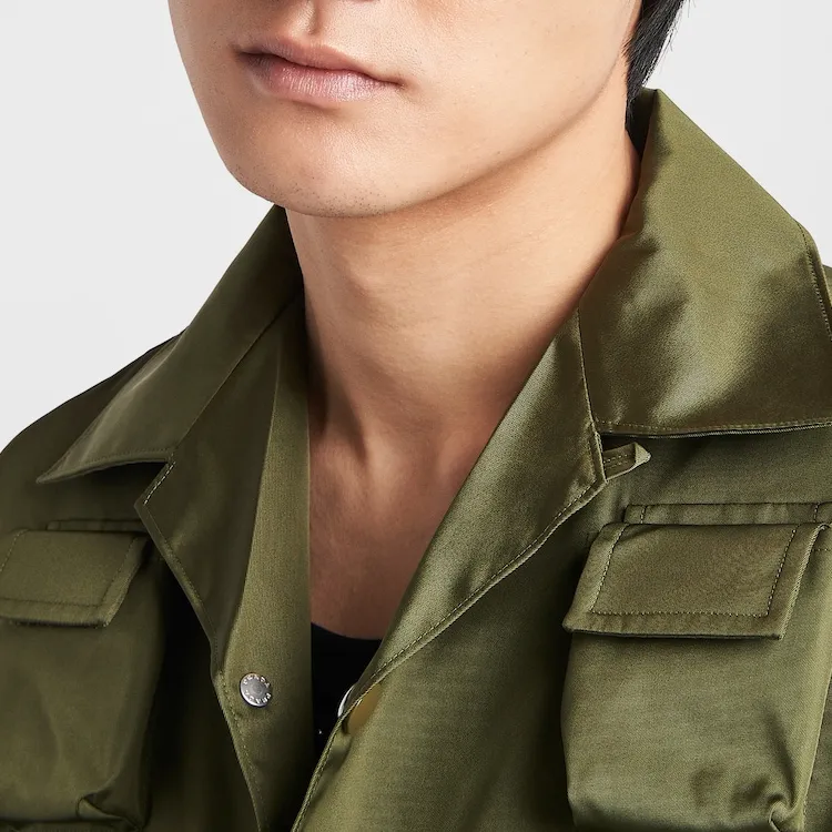 PRADA SS24 Shirt Men's Dark Olive Green-5