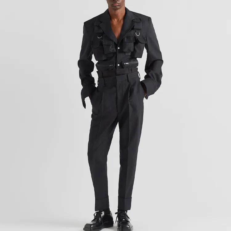 PRADA SS24 Casual Pants Men's Blue-1