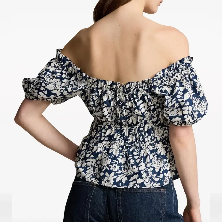Polo Ralph Lauren Prt 60/1 Cottn PPLN SS Aspn TP SHORT SLEEVE BLOUSE-3