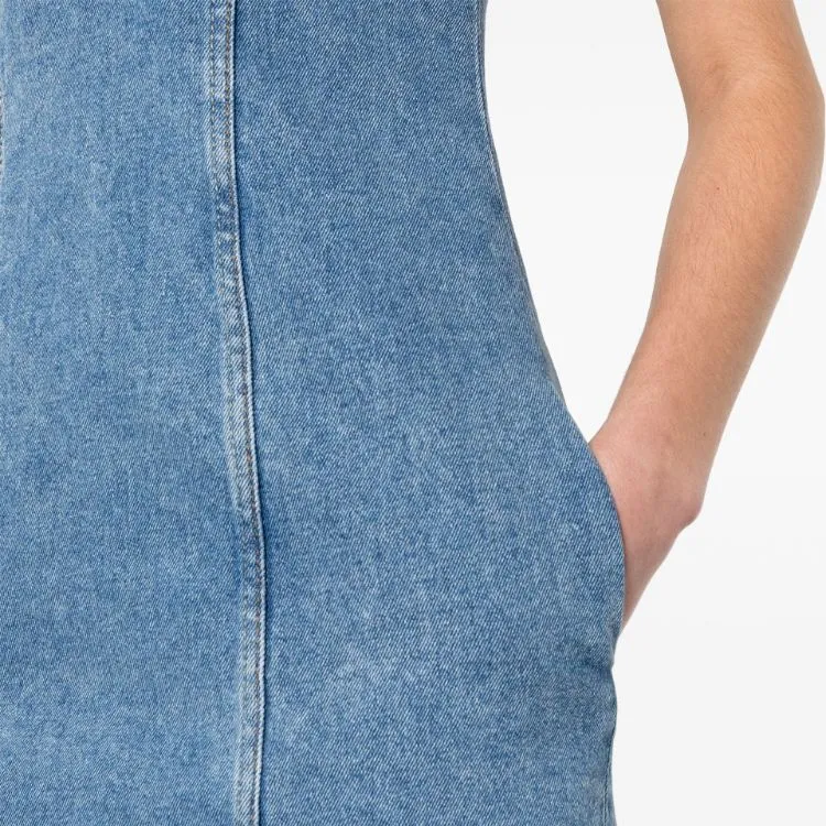 Magda Butrym Strapless Denim Mini Dress-4